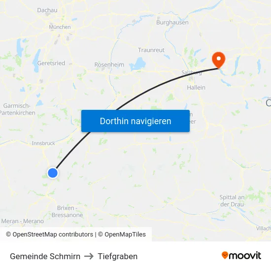 Gemeinde Schmirn to Tiefgraben map