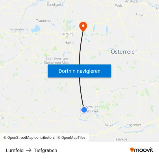 Lurnfeld to Tiefgraben map