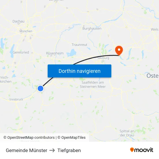 Gemeinde Münster to Tiefgraben map