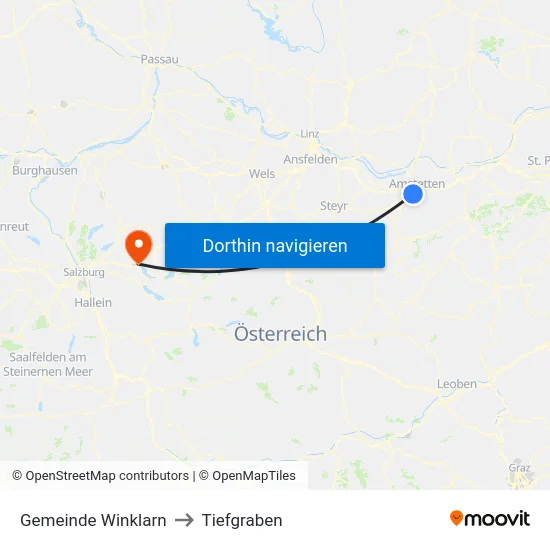 Gemeinde Winklarn to Tiefgraben map