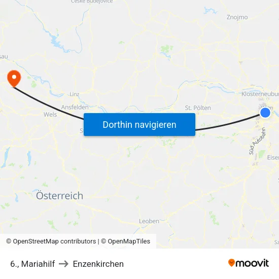 6., Mariahilf to Enzenkirchen map