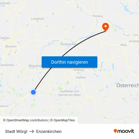 Stadt Wörgl to Enzenkirchen map