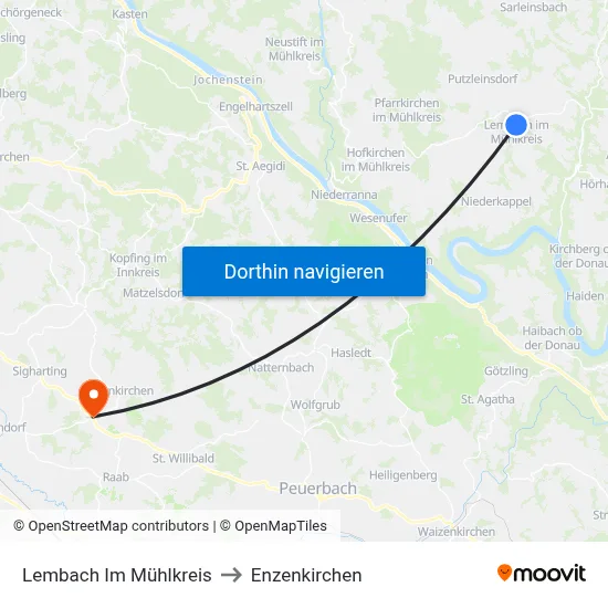 Lembach Im Mühlkreis to Enzenkirchen map