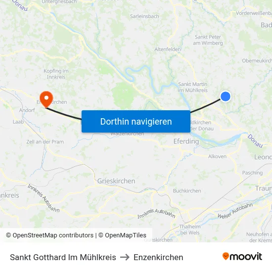 Sankt Gotthard Im Mühlkreis to Enzenkirchen map