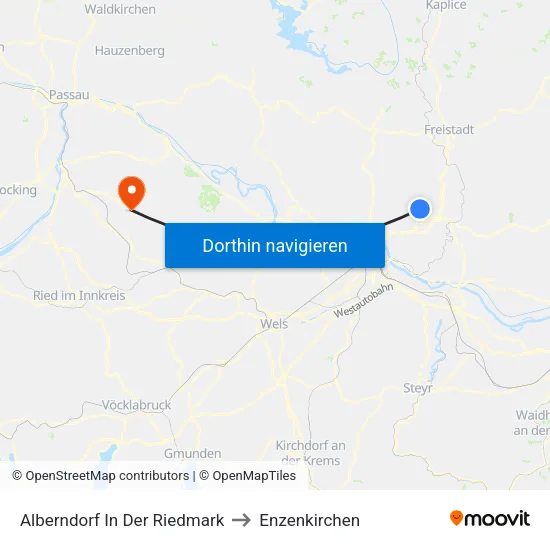 Alberndorf In Der Riedmark to Enzenkirchen map