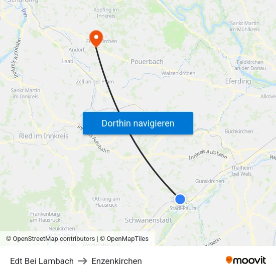 Edt Bei Lambach to Enzenkirchen map