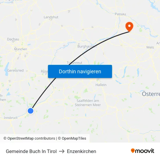 Gemeinde Buch In Tirol to Enzenkirchen map
