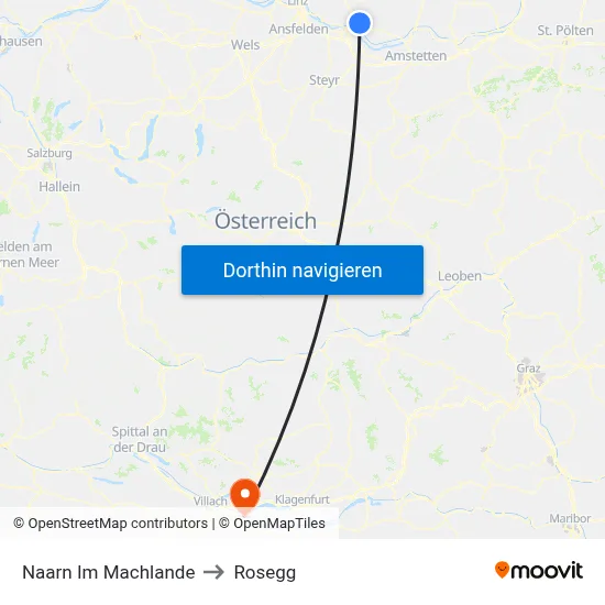 Naarn Im Machlande to Rosegg map
