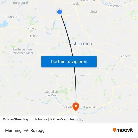 Manning to Rosegg map