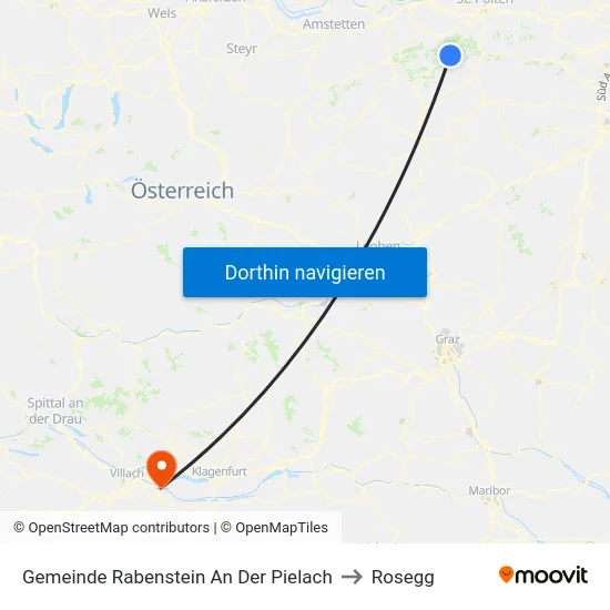 Gemeinde Rabenstein An Der Pielach to Rosegg map