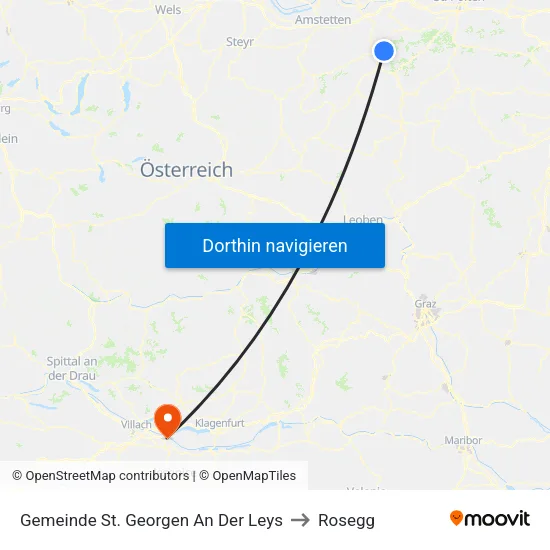 Gemeinde St. Georgen An Der Leys to Rosegg map