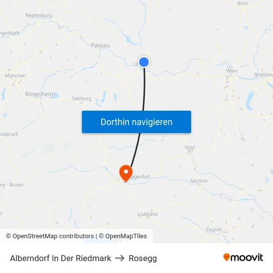 Alberndorf In Der Riedmark to Rosegg map