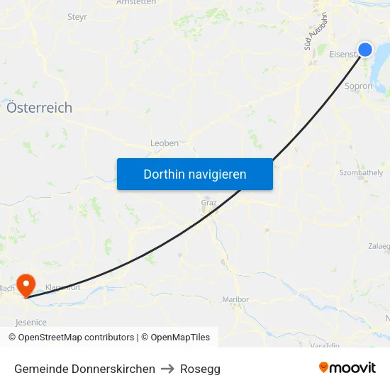 Gemeinde Donnerskirchen to Rosegg map