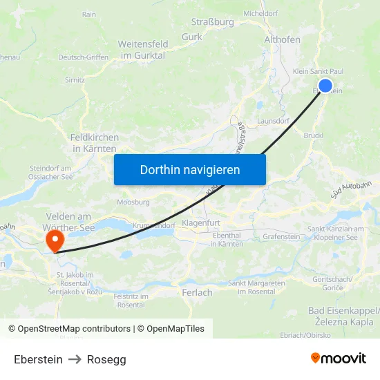 Eberstein to Rosegg map