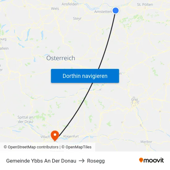 Gemeinde Ybbs An Der Donau to Rosegg map
