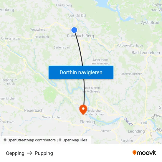 Oepping to Pupping map