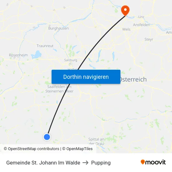 Gemeinde St. Johann Im Walde to Pupping map