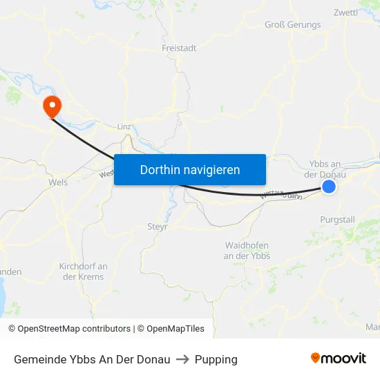 Gemeinde Ybbs An Der Donau to Pupping map