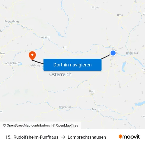 15., Rudolfsheim-Fünfhaus to Lamprechtshausen map