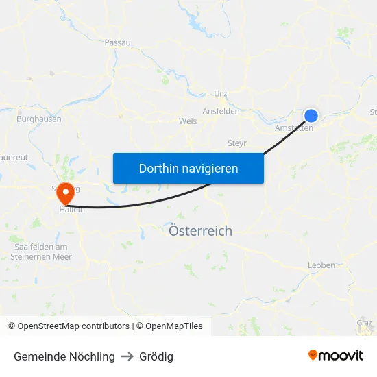 Gemeinde Nöchling to Grödig map
