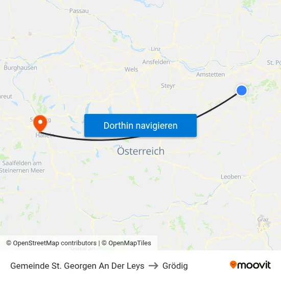 Gemeinde St. Georgen An Der Leys to Grödig map