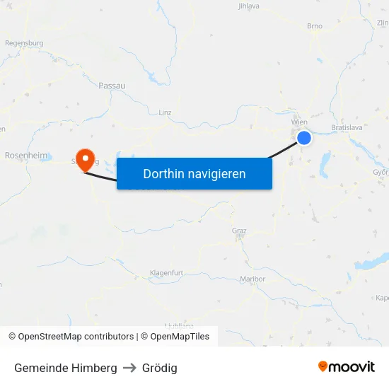 Gemeinde Himberg to Grödig map