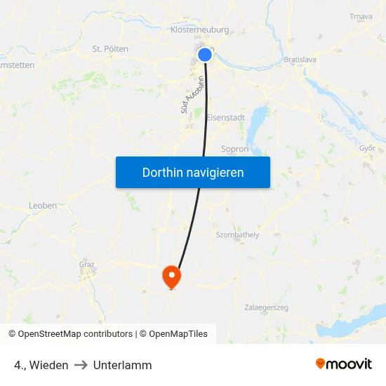 4., Wieden to Unterlamm map