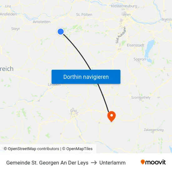 Gemeinde St. Georgen An Der Leys to Unterlamm map