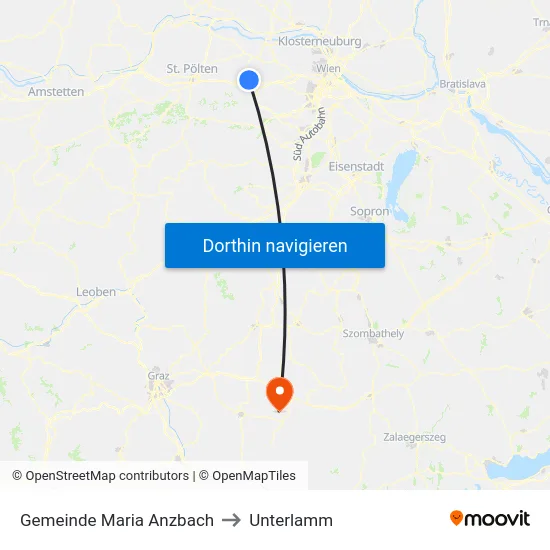 Gemeinde Maria Anzbach to Unterlamm map