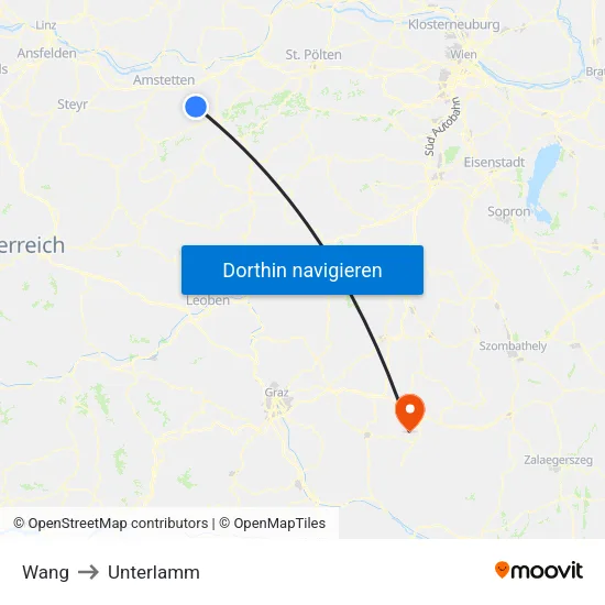 Wang to Unterlamm map