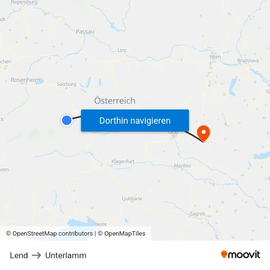 Lend to Unterlamm map