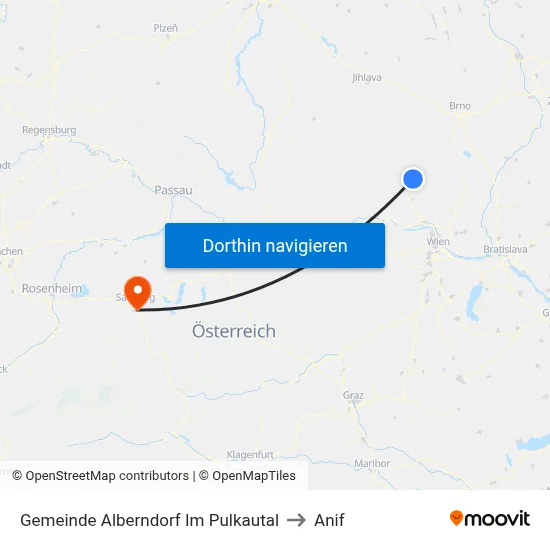 Gemeinde Alberndorf Im Pulkautal to Anif map