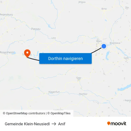 Gemeinde Klein-Neusiedl to Anif map