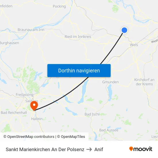 Sankt Marienkirchen An Der Polsenz to Anif map