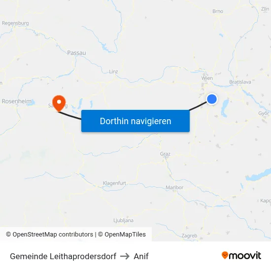 Gemeinde Leithaprodersdorf to Anif map