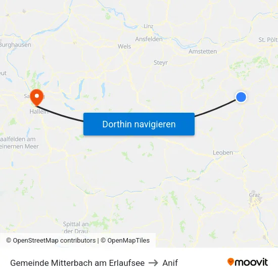 Gemeinde Mitterbach am Erlaufsee to Anif map