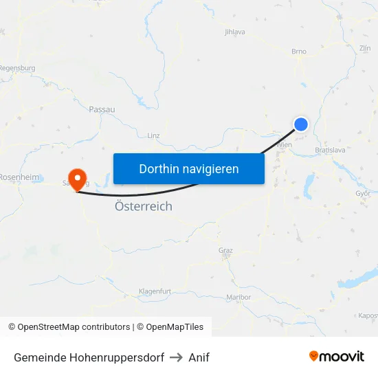 Gemeinde Hohenruppersdorf to Anif map