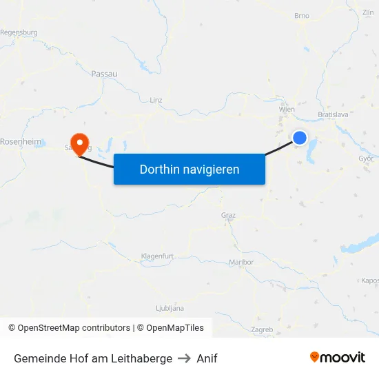 Gemeinde Hof am Leithaberge to Anif map