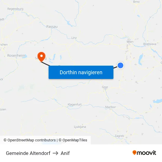 Gemeinde Altendorf to Anif map