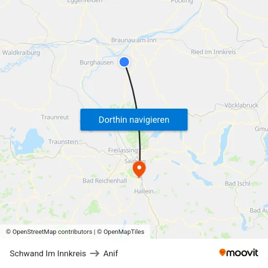 Schwand Im Innkreis to Anif map