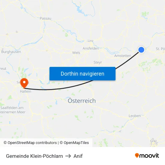Gemeinde Klein-Pöchlarn to Anif map