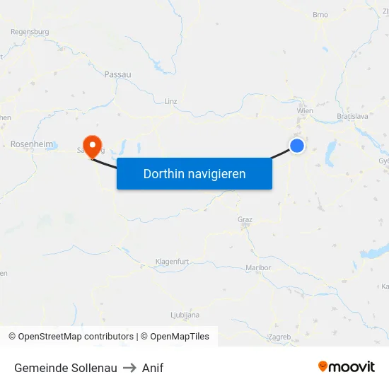 Gemeinde Sollenau to Anif map