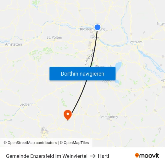 Gemeinde Enzersfeld Im Weinviertel to Hartl map