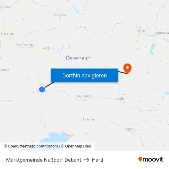 Marktgemeinde Nußdorf-Debant to Hartl map