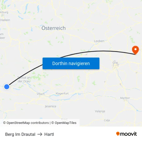 Berg Im Drautal to Hartl map