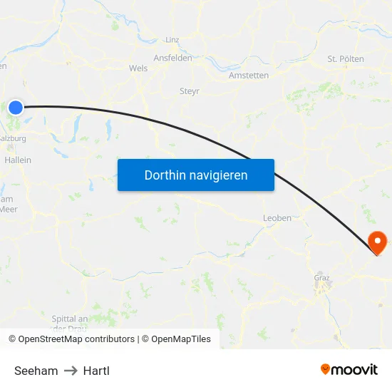 Seeham to Hartl map