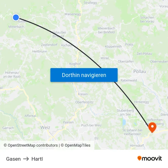 Gasen to Hartl map