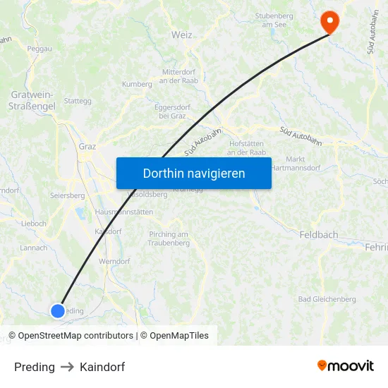 Preding to Kaindorf map