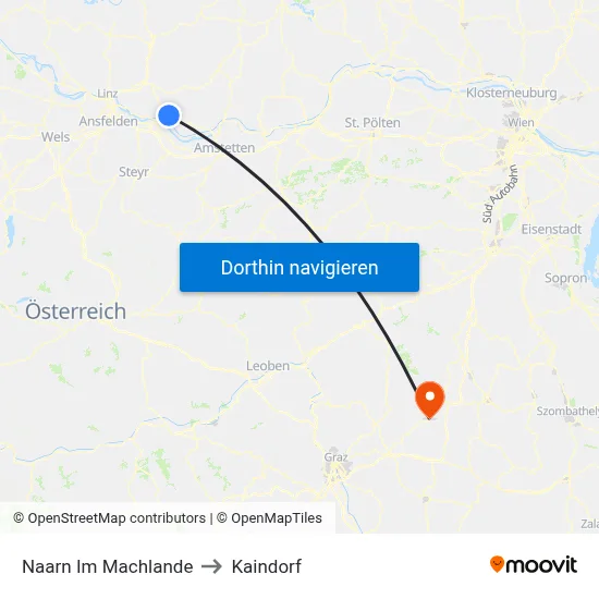 Naarn Im Machlande to Kaindorf map