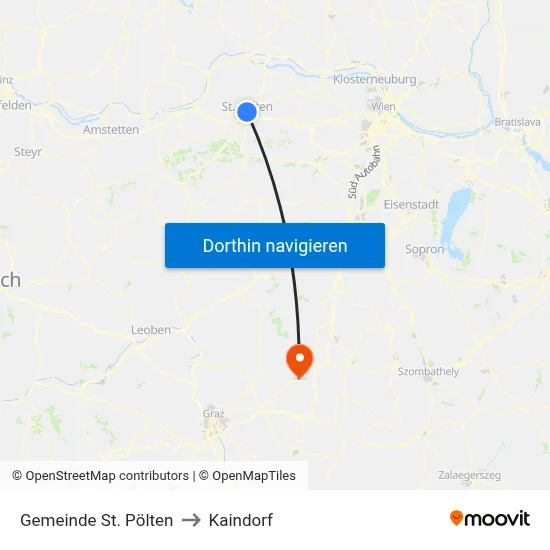 Gemeinde St. Pölten to Kaindorf map